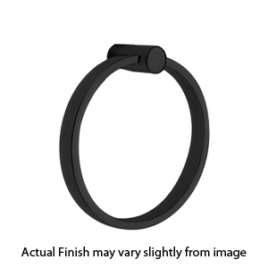 2801 - Modern Brass - Towel Ring - Small Disc Rosette - Flat Black