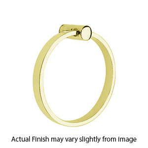 2801 - Modern Brass - Towel Ring - Small Disc Rosette - Unlacquered Brass