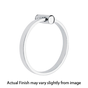 2801 - Modern Brass - Towel Ring - Small Disc Rosette - Polished Chrome