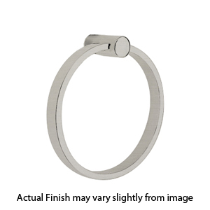 2801 - Modern Brass - Towel Ring - Square Rosette - Satin Nickel
