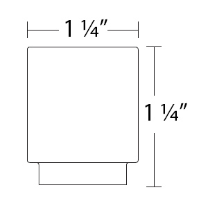 86701 - Modern Rectangular - Allerton 1.25" Knob - Polished Chrome