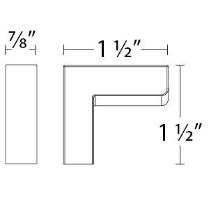 86713 - Modern Rectangular - Keaton Finger Pull - Polished Nickel