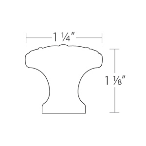 86277 - Ribbon & Reed - 1.25" Cabinet Knob - Pewter