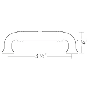 86284 - Ribbon & Reed - 3.5" Estate Pull - Pewter