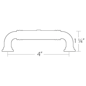 86285 - Ribbon & Reed - 4" Estate Pull - Satin Nickel