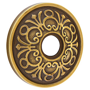 26032 - Traditional Brass - 24 Double Towel Bar - Lancaster Rosette -  French Antique