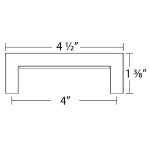 86668 MB - Rustic Modern - 4"cc Cabinet Pull - Medium Bronze