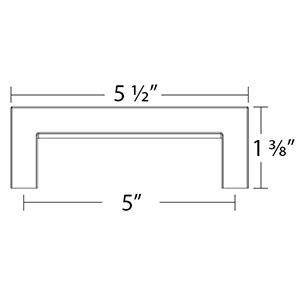 86669 MB - Rustic Modern - 5"cc Cabinet Pull - Medium Bronze