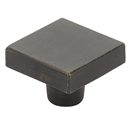 86662 MB - Rustic Modern - 1 1/4" Square Knob - Medium Bronze