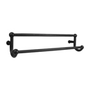 23051-4 - Sandcast Bronze - 18" Double Towel Bar - Type 4 Rosette - Flat Black
