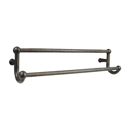 23051-1 - Sandcast Bronze - 18" Double Towel Bar - Type 1 Rosette - Medium Bronze