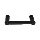 2304-4 - Sandcast Bronze - Spring Rod Paper Holder - Type 4 Rosette - Flat Black
