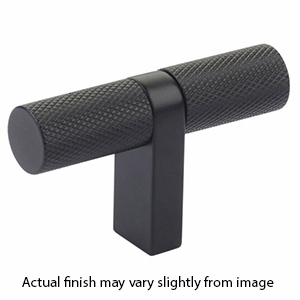 2-1/4" Select Bar Knurled Cabinet T-Knob - Flat Black