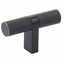 2-1/4" Select Bar Knurled Cabinet T-Knob - Oil Rubbed Bronze