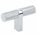 2-1/4" Select Bar Knurled Cabinet T-Knob - Polished Chrome