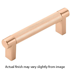 3.5" cc Select Knurled Cabinet Rectangular Pull - Satin Copper