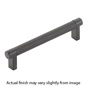 6" cc Select Knurled Cabinet Rectangular Pull - Flat Black