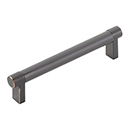 5" cc Select Knurled Cabinet Rectangular Pull - Oil Rubbed Bronze