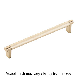 10" cc Select Knurled Cabinet Rectangular Pull - Satin Brass