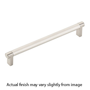 12" cc Select Knurled Cabinet Rectangular Pull - Satin Nickel