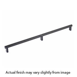24" cc Select Knurled Cabinet Rectangular Pull - Flat Black
