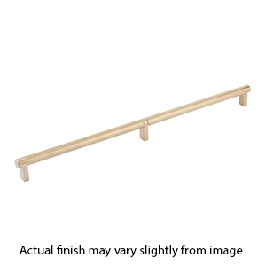 24" cc Select Knurled Cabinet Rectangular Pull - Satin Brass