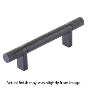 4" cc Select Knurled Cabinet Bar Pull - Flat Black