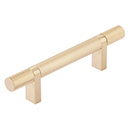 3.5" cc Select Knurled Cabinet Bar Pull - Satin Brass