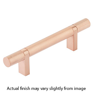 4" cc Select Knurled Cabinet Bar Pull - Satin Copper