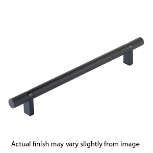 12" cc Select Knurled Cabinet Bar Pull - Flat Black