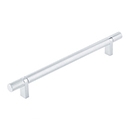 8" cc Select Knurled Cabinet Bar Pull - Polished Chrome