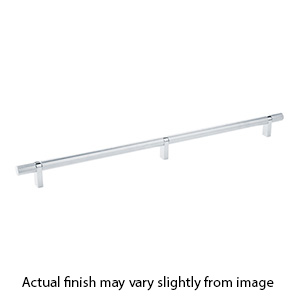 16" cc Select Knurled Cabinet Bar Pull - Polished Chrome