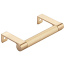 3.75" cc Select Knurled Cabinet Edge Pull - Satin Brass