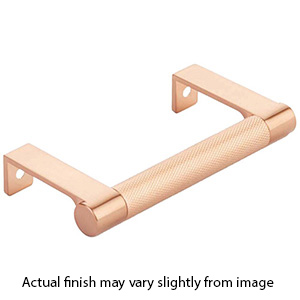 4.25" cc Select Knurled Cabinet Edge Pull - Satin Copper