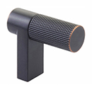 1-1/2" Select Knurled Cabinet Finger Pull - Oil Rubbed Bronze