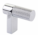 1-1/2" Select Knurled Cabinet Finger Pull - Polished Chrome