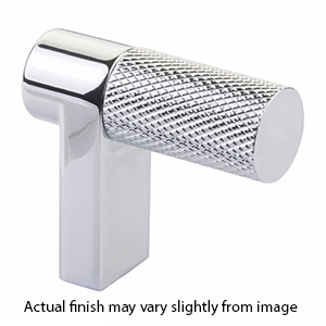2" Select Knurled Cabinet Finger Pull - Polished Chrome