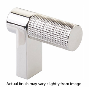 1-1/2" Select Knurled Cabinet Finger Pull - Polished Nickel