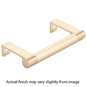 3.75" cc Select Smooth Cabinet Edge Pull - Satin Brass