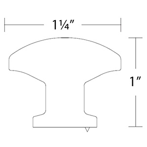 86643 - Timeless Classics - 1.25" Lawson Knob - Oil Rubbed Bronze