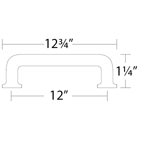 Timeless Classics Collection - 12 Centers Pull in Satin Brass by Emtek  Hardware - 86639US4