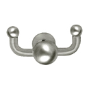 2609 - Traditional Brass - Double Hook - Oval Rosette - Pewter