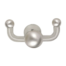 2609 - Traditional Brass - Double Hook - Rectangular Rosette - Satin Nickel
