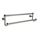 26031 - Traditional Brass - 18" Double Towel Bar - Oval Rosette - Pewter