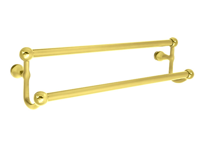 Emtek 30 Traditional Brass Towel Bar w/Quincy Rosette