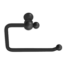 2604 - Traditional Brass - Euro Paper Holder - Rectangular Rosette - Flat Black