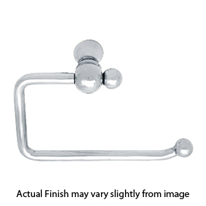 2604 - Traditional Brass - Euro Paper Holder - Rectangular Rosette - Polished Chrome