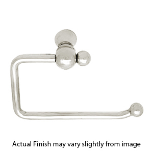 2604 - Traditional Brass - Euro Paper Holder - Rectangular Rosette - Polished Nickel