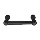 2605 - Traditional Brass - Spring Rod Paper Holder - Rectangular Rosette - Flat Black
