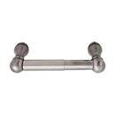 2605 - Traditional Brass - Spring Rod Paper Holder - Oval Rosette - Pewter